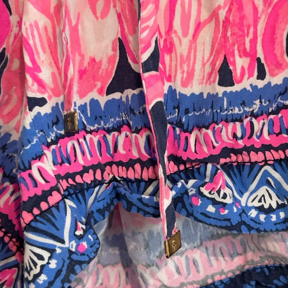Lilly Pulitzer Katia Flamingo Shorts Pink Blue Size XS